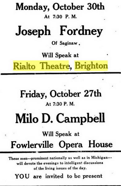 Rialto Theatre - Oct 25 1922 (newer photo)